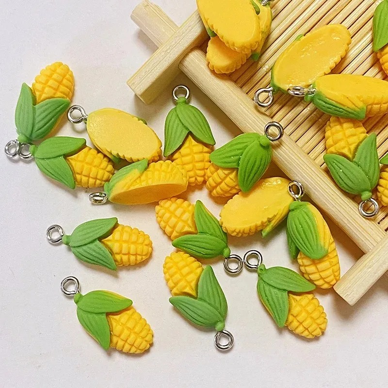 Resin Craft Material - 20Pcs Funny Mini Corn Vegetable Resin