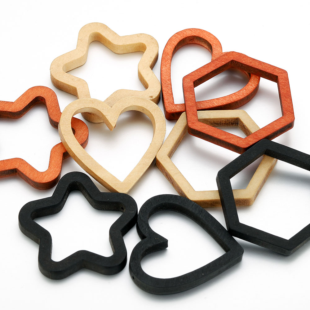 10pcs Wood Heart Square Silico - Resin Crafts Diy review and price