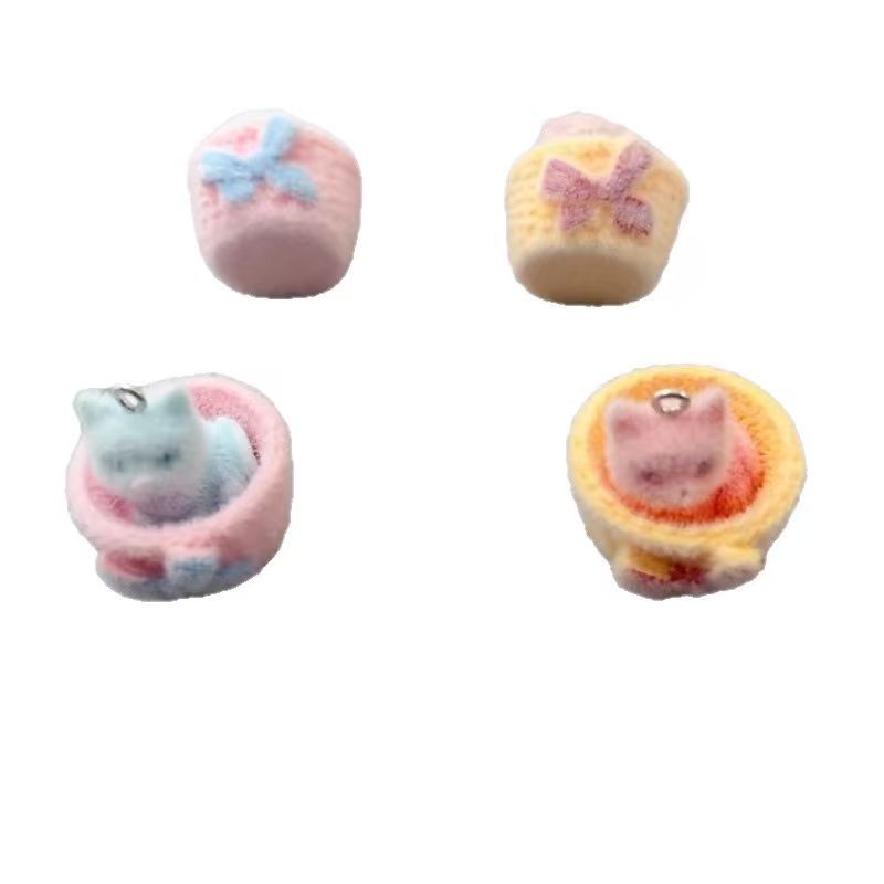 4pcs 3D plush resin cat pendan - Resin Craft Projects review and price