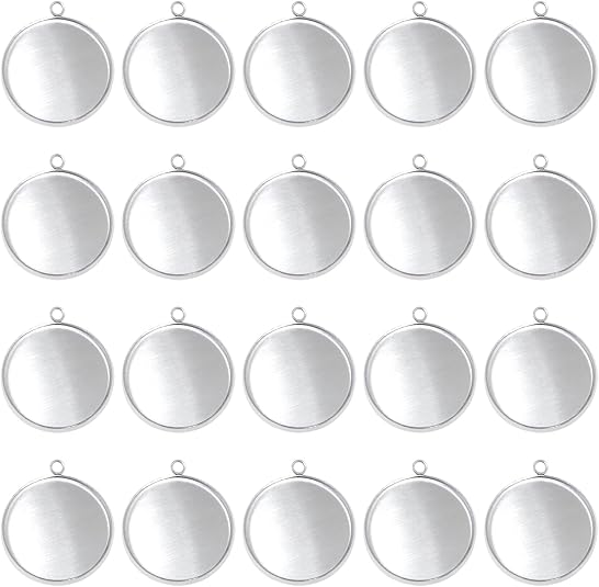 20 Pieces Stainless Steel Roun - Resin Crafts review and price