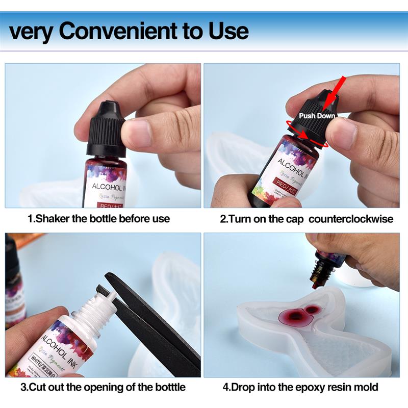 24 Color/Set 10ml  Resin Pigme - Resin Dye Alcohol review and price