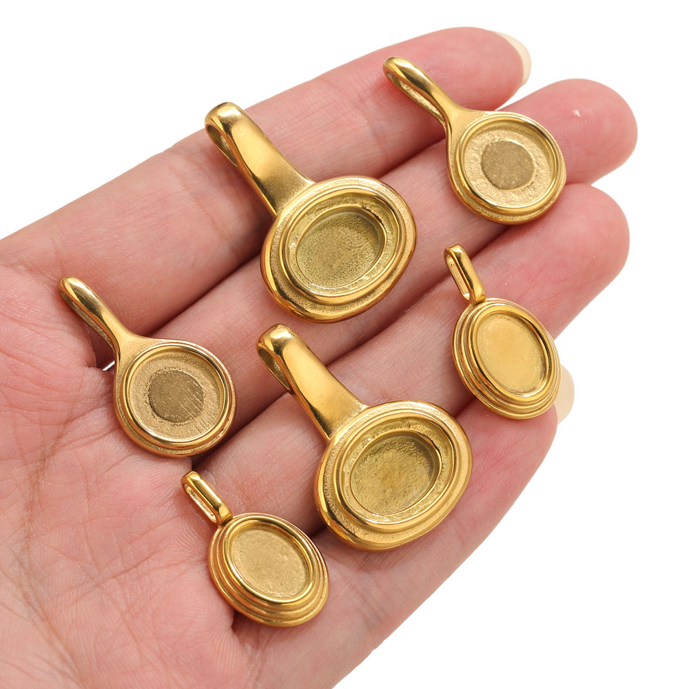 5pcs Stainless Steel Round Ova - Resin Crafts review and price