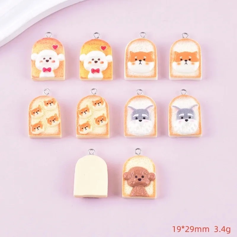 10Pcs Cute Toast Dog Resin Pen - Resin Craft Material review and price