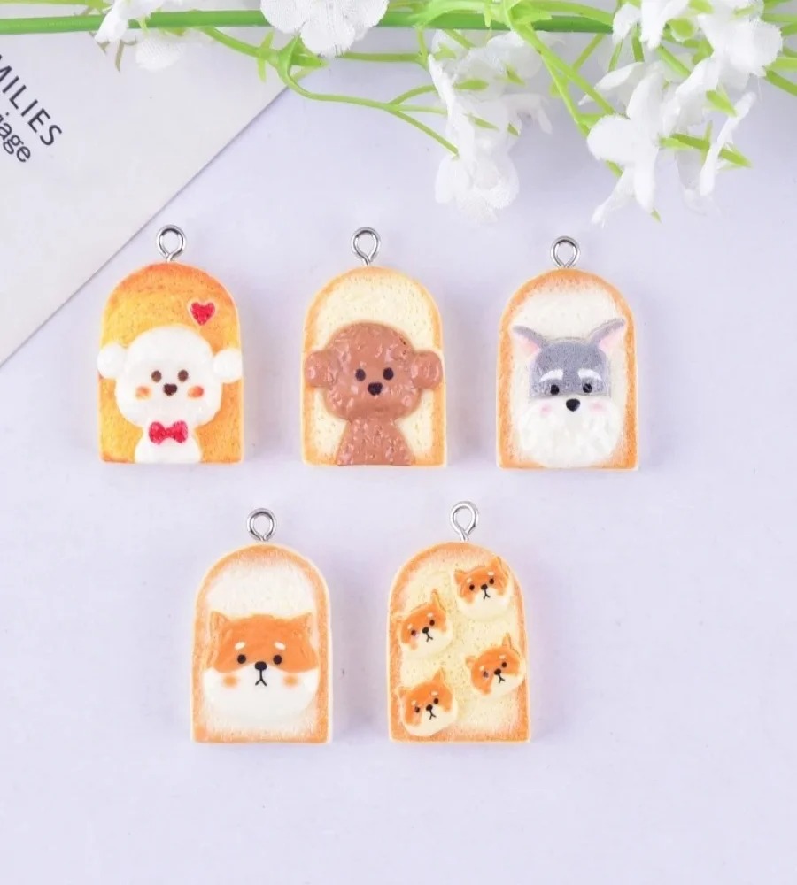10Pcs Cute Toast Dog Resin Pen - Resin Craft Material review and price
