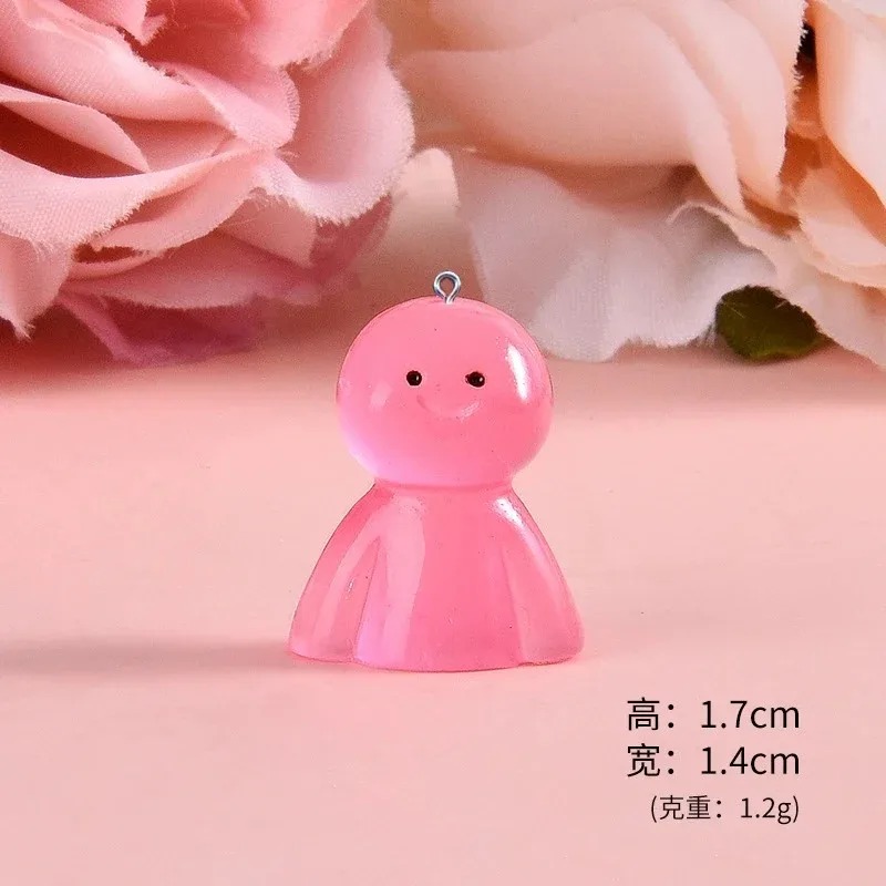 10Pcs Glow In Dark Cartoon Dol - Resin Craft Material review and price