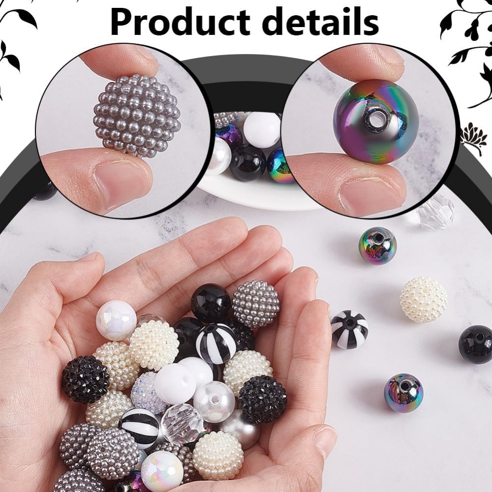 106pcs Chunky Beads 12 Styles  - Resin Crafts review and price