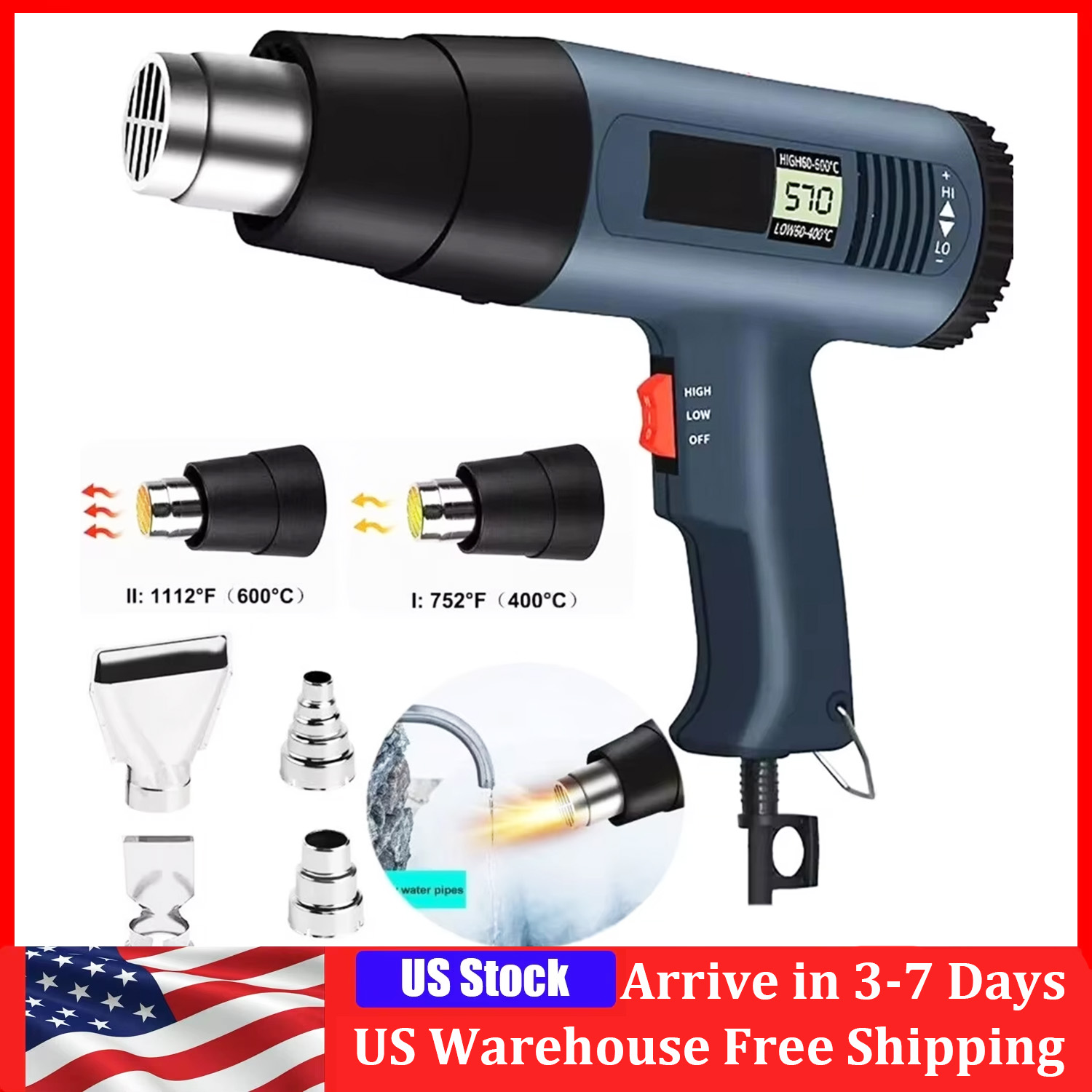 2000W Electric Heat Gun With L - Heat Gun Small review and price