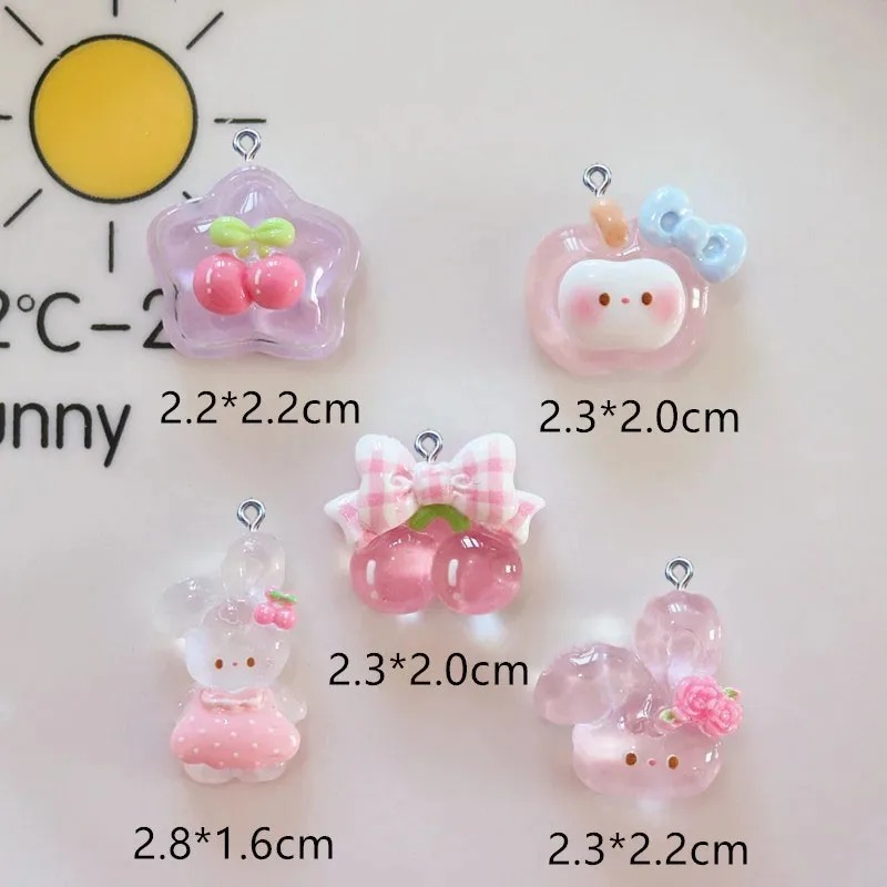 10Pcs Cute Cherry Rabbit Resin - Resin Crafts Diy review and price