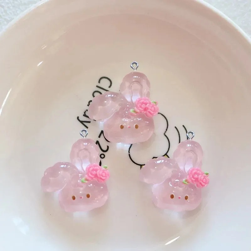 10Pcs Cute Cherry Rabbit Resin - Resin Crafts Diy review and price