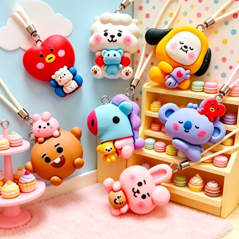7pcs BT21 Resin Cartoon Charm  - Resin Crafts review and price
