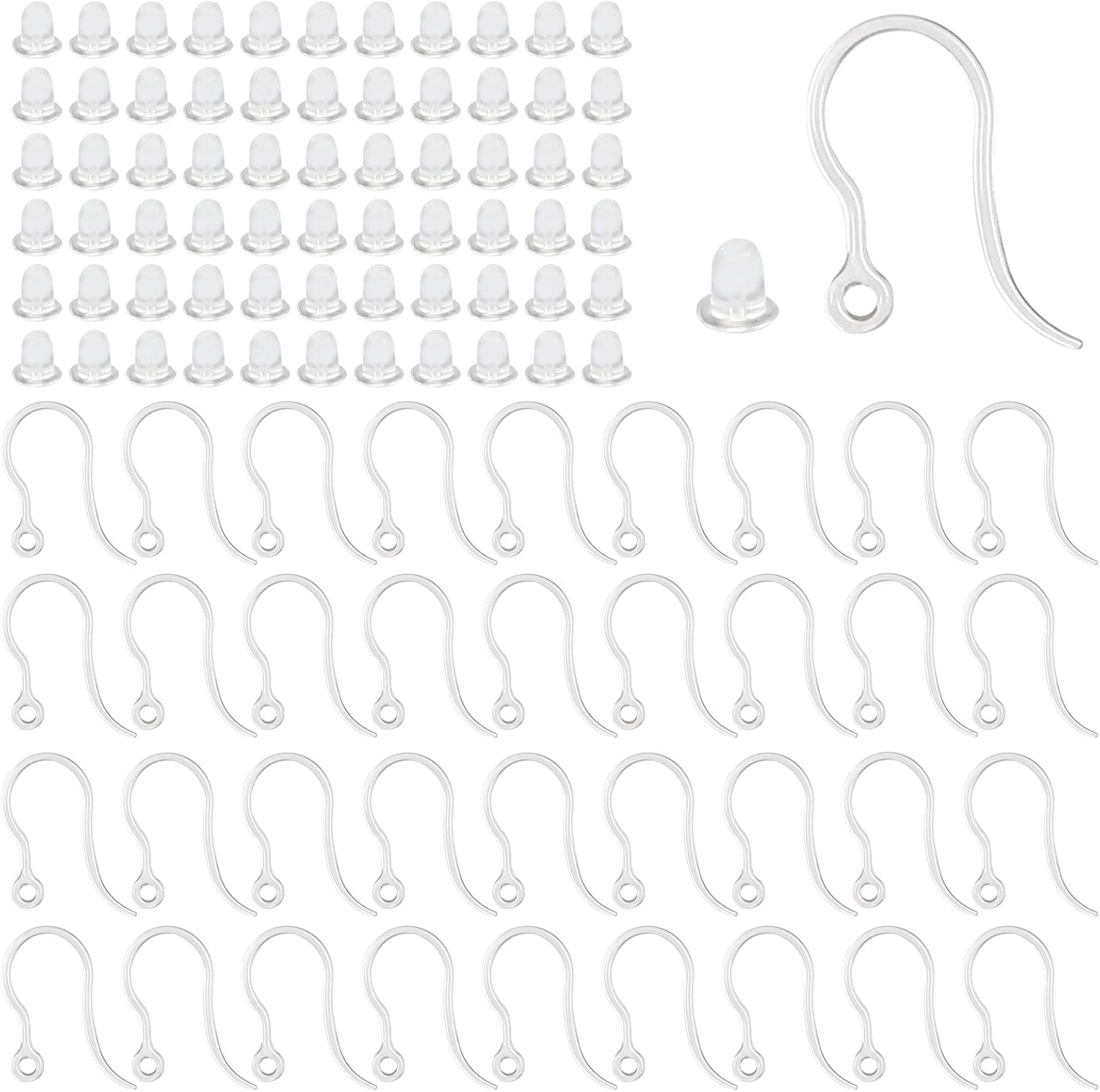 40pcs Clear Plastic Earring Ho - Resin Craft Projects review and price
